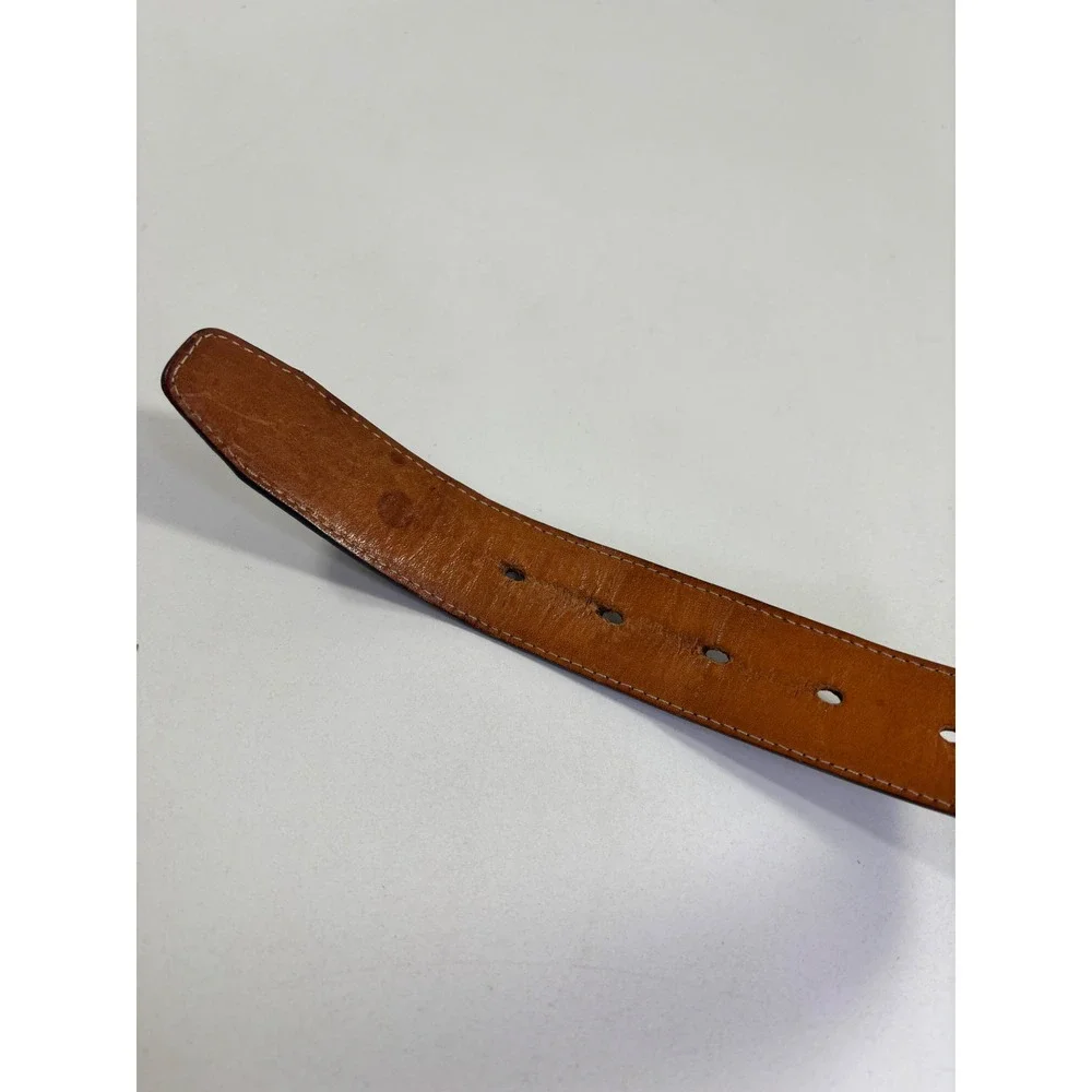 Nocona Belt Makers Brown Lizard Skin Leather Western Belt USA Made 7011 Size 32